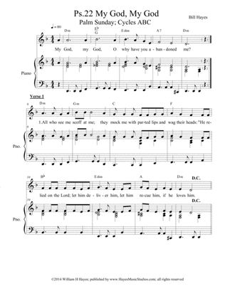 Psalm 22:My God, My God (piano/vocal)