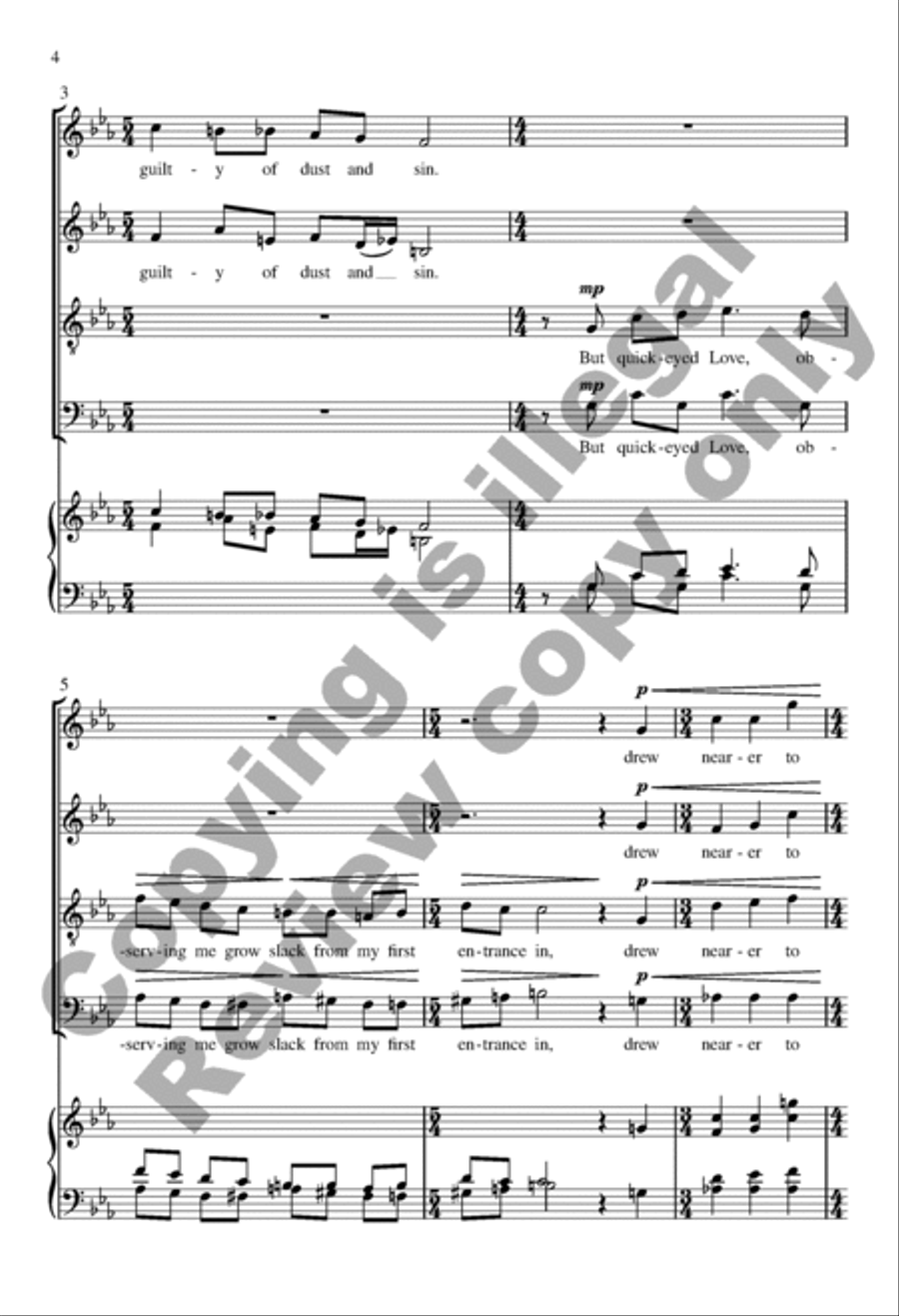 Love Bade Me Welcome Divisi scores gallery preview page 4