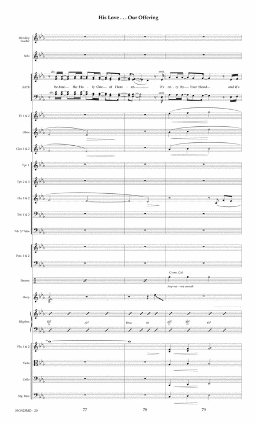 His Love...Our Offering - Orchestral Score and Parts Choir scores gallery preview page 23