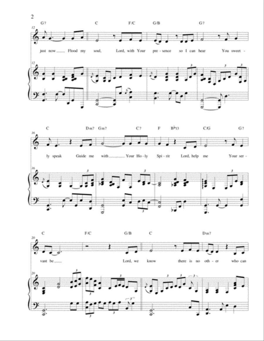 Flood My Soul Lord With Your Presence Piano, Vocal, Guitar scores gallery preview page 2