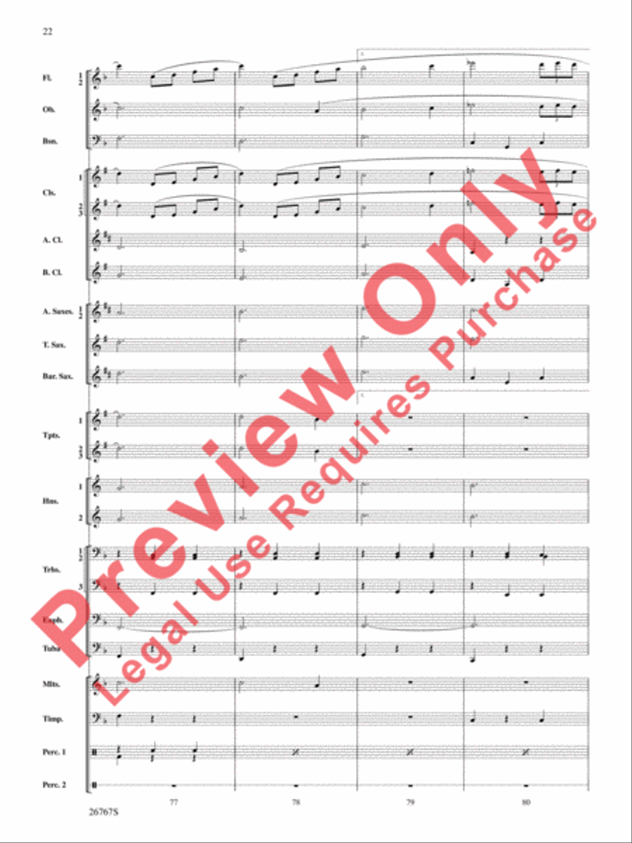 Variations on Ding Dong the Witch Is Dead (from The Wizard of Oz) Concert Band scores gallery preview page 23
