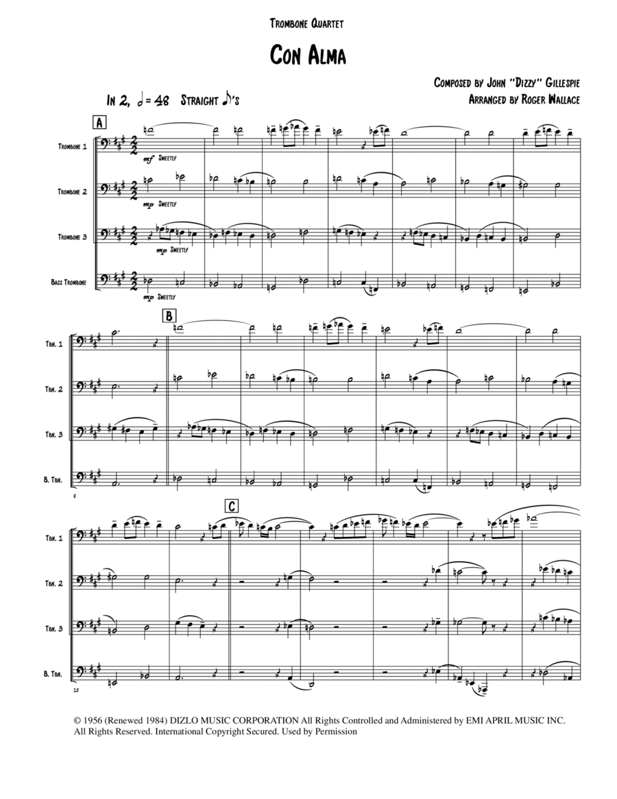 Con Alma Brass Quartet scores gallery preview page 1