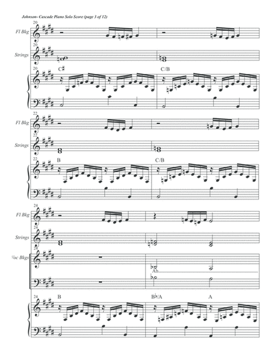 Cascade Piano Solo Score image number null