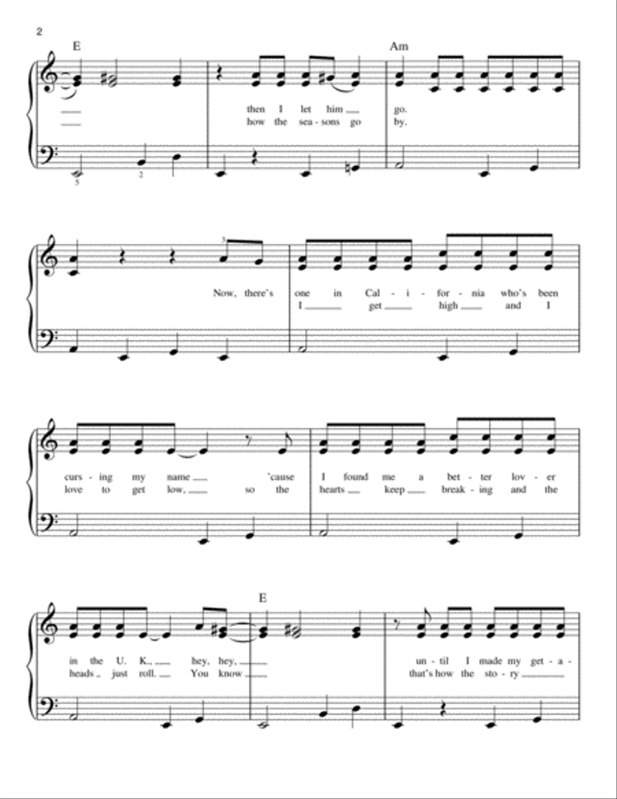 Ex's & Oh's Easy Piano scores gallery preview page 2