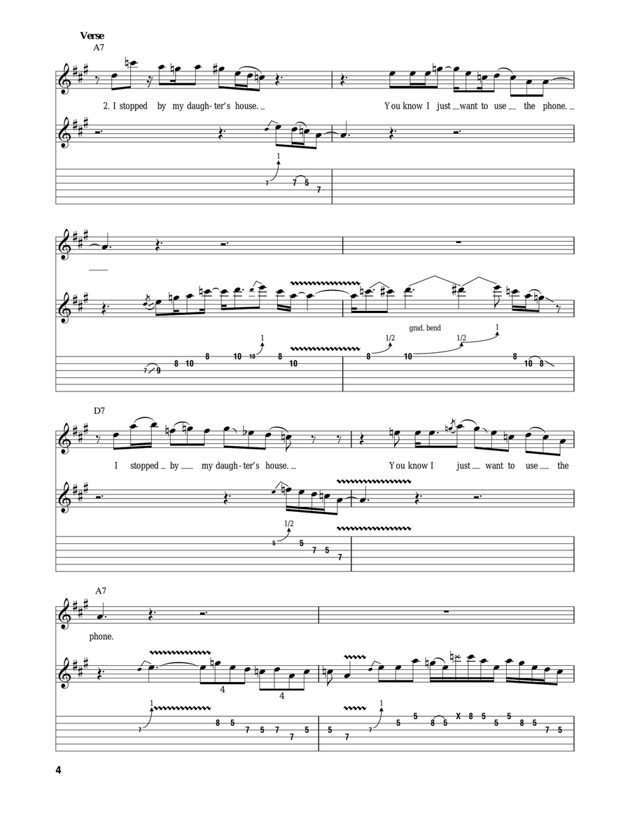 Damn Right, I've Got The Blues Acoustic Guitar scores gallery preview page 4