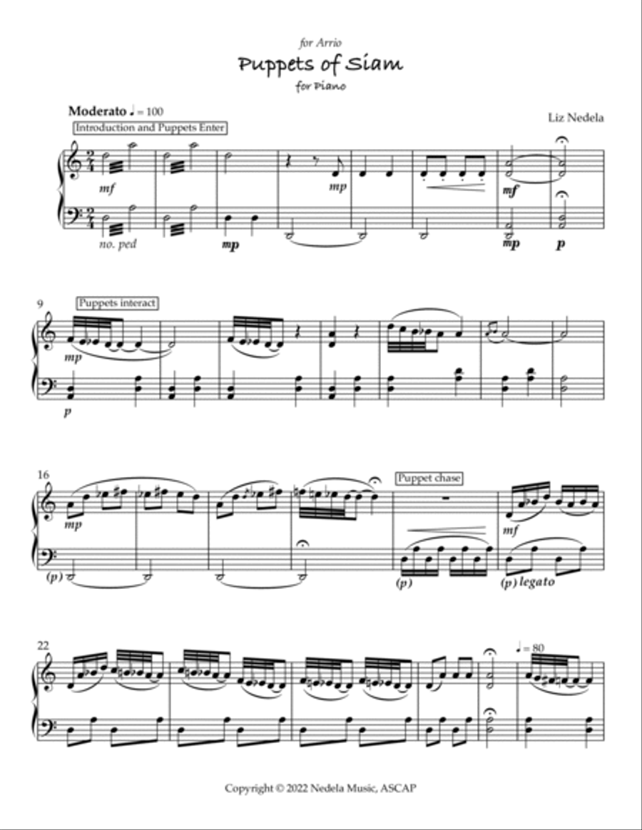 Puppets of Siam (Thailand); for Piano Solo Piano Solo scores gallery preview page 6
