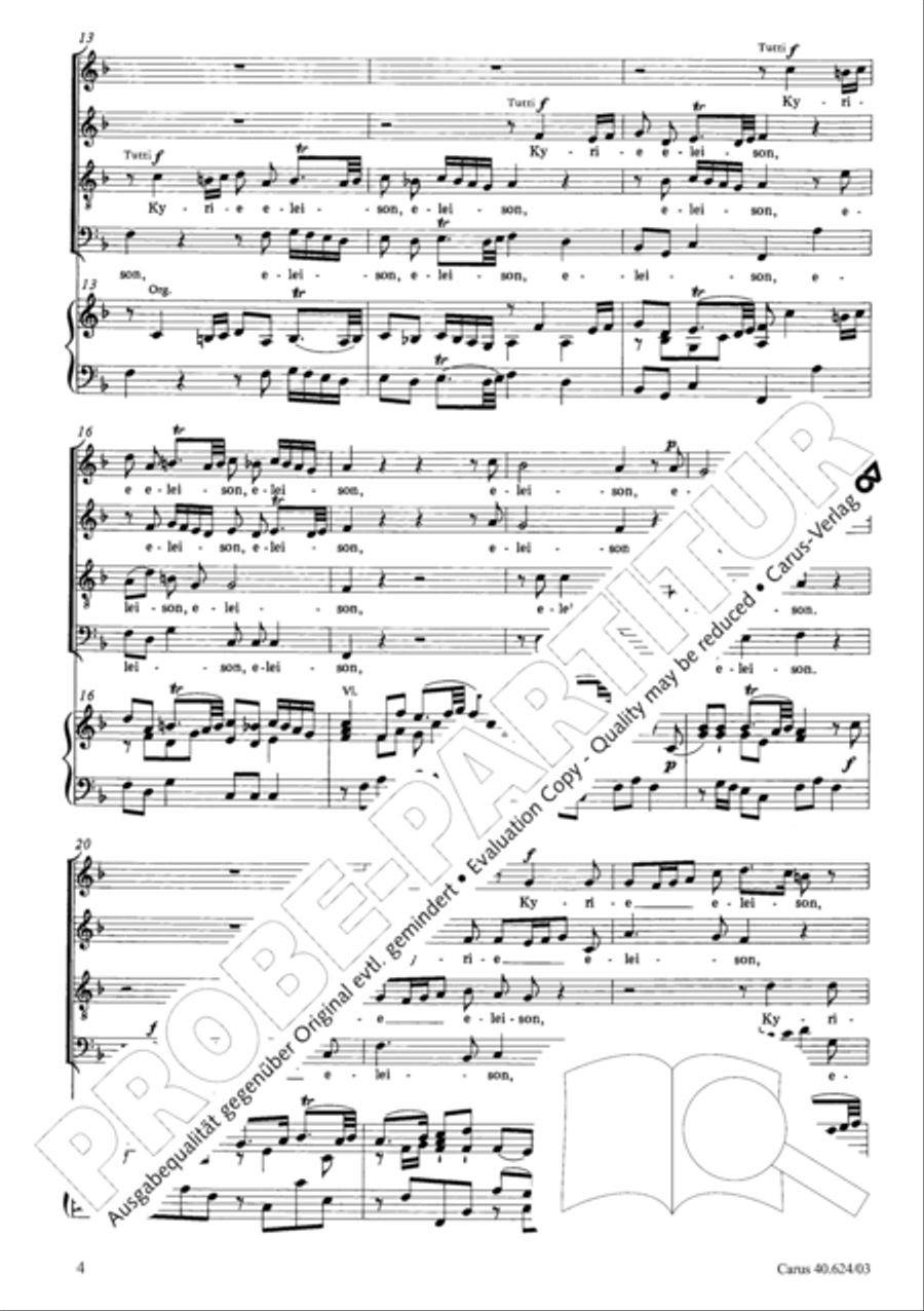 Missa brevis in F major Missa brevis in F major 4-Part scores gallery preview page 5