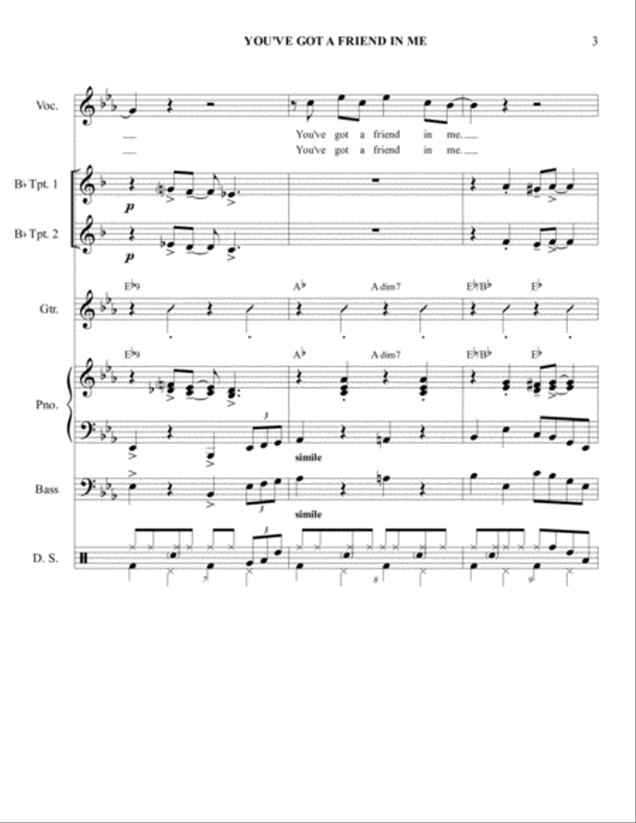 You've Got A Friend In Me Piano, Vocal, Guitar scores gallery preview page 3