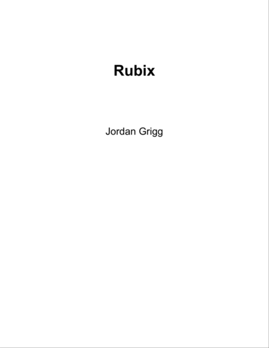 Rubix for Solo Flute and Tape (or CD) Woodwind Duet scores gallery preview page 1