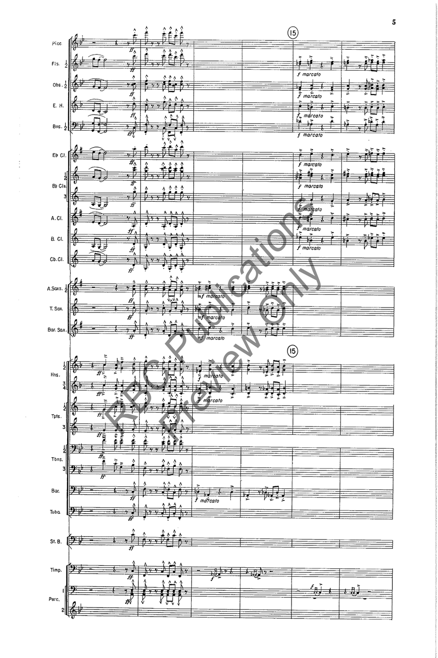 Overture In B Flat Concert Band scores gallery preview page 6