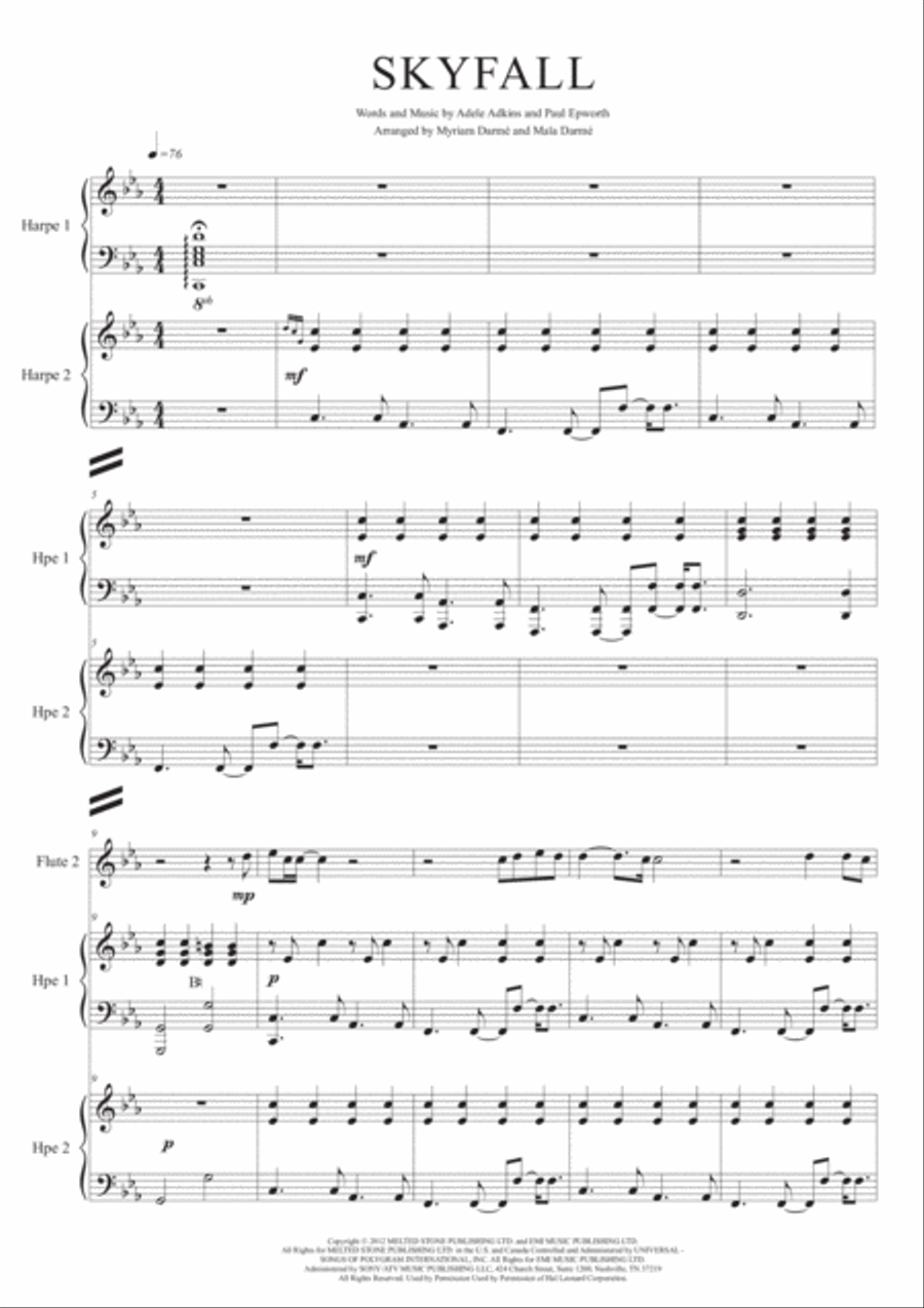 Skyfall Woodwind Ensemble scores gallery preview page 2