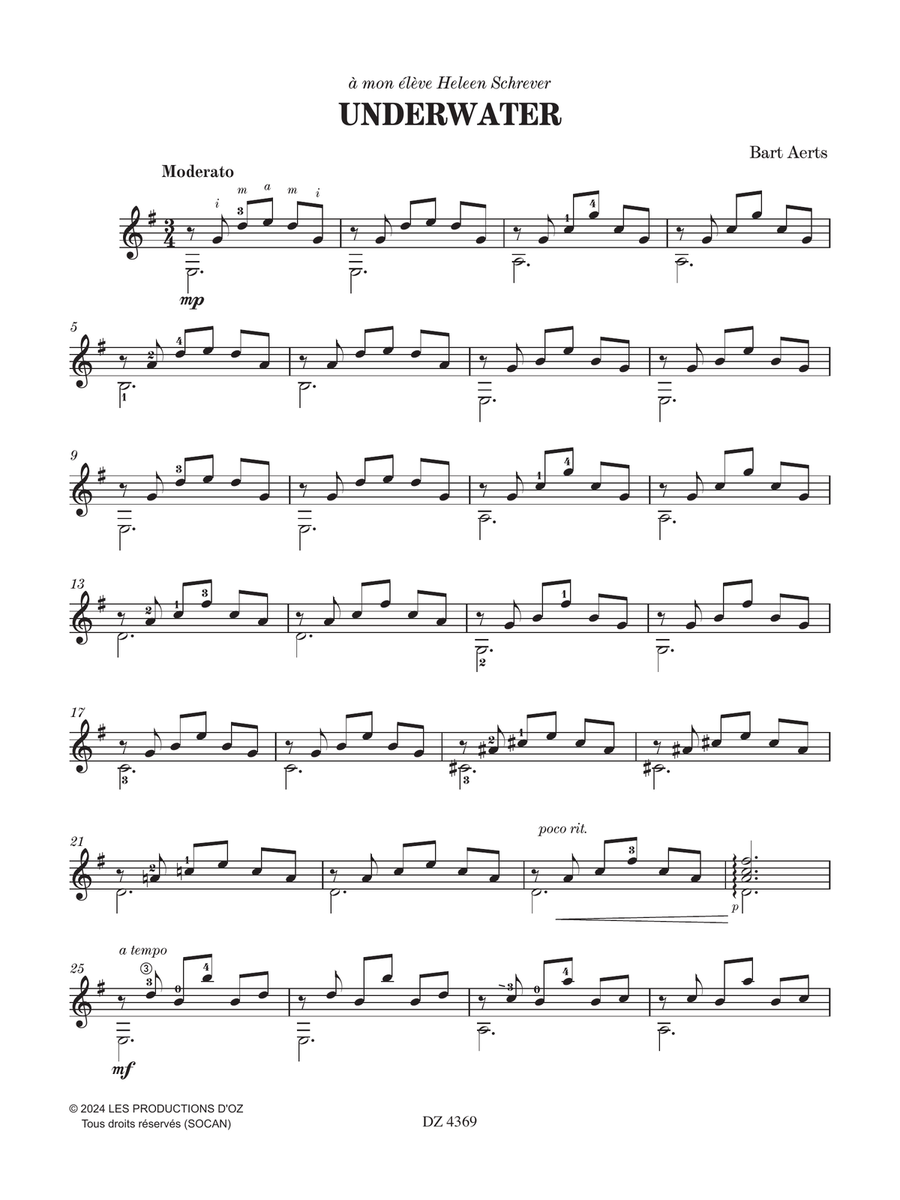 Underwater Classical Guitar scores gallery preview page 3