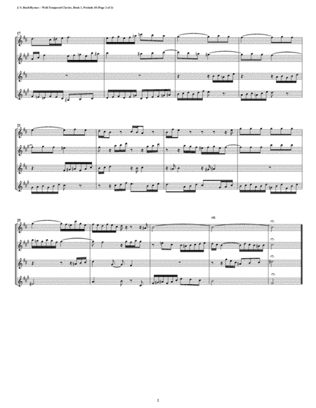 Prelude 18 from Well-Tempered Clavier, Book 1 (Saxophone Quartet) image number null