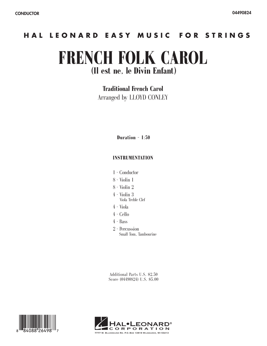 French Folk Carol - Full Score Orchestra scores gallery preview page 1
