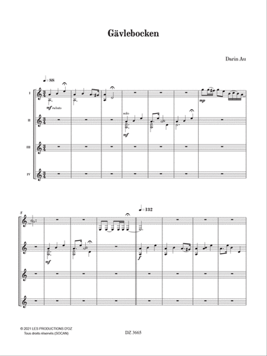 Gävlebocken Guitar Ensemble scores gallery preview page 2