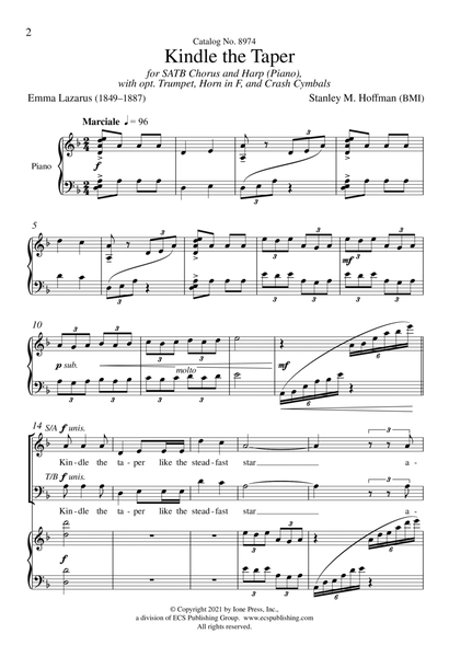 Kindle the Taper (Piano/Choral score)