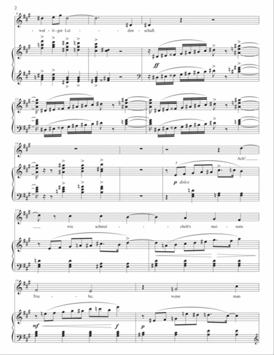 WOLF: Nimmer will ich dich verlieren (transposed to A major) Voice scores gallery preview page 3