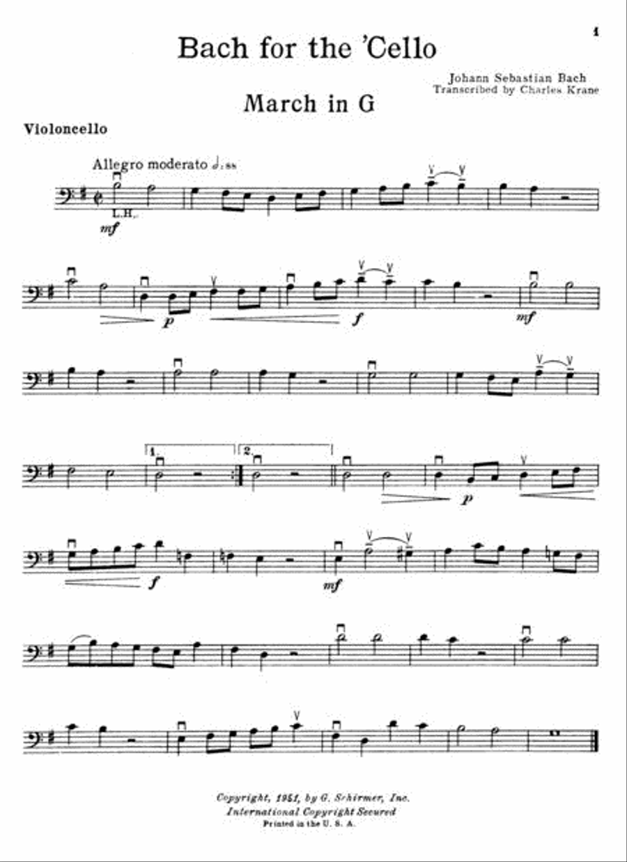 Bach for the Cello Bach for the Cello Cello scores gallery preview page 2