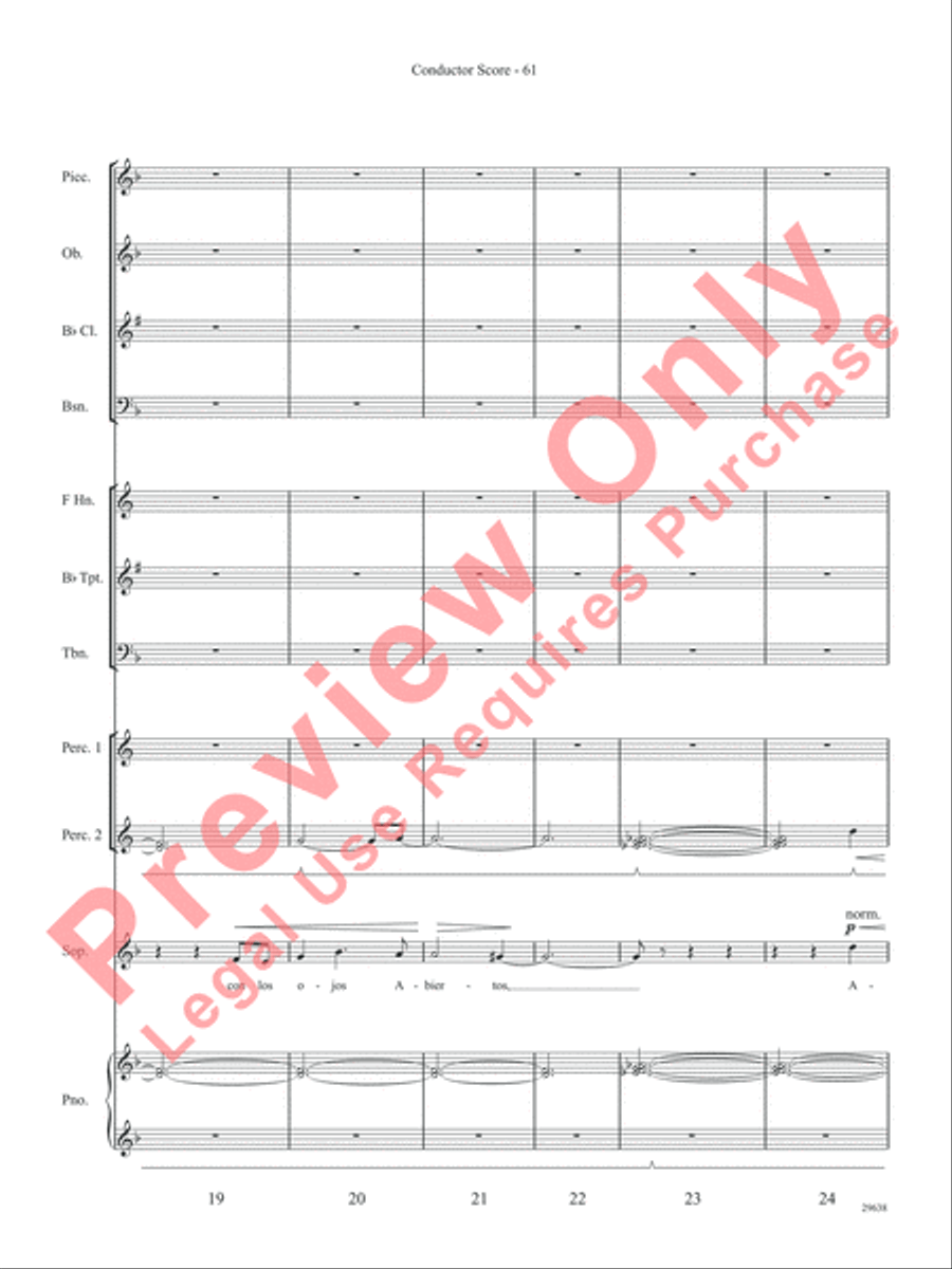 Three Spanish Songs (for Soprano and Wind Ensemble) Concert Band scores gallery preview page 66