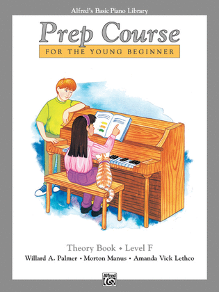 Book cover for Alfred's Basic Piano Prep Course Theory, Book F