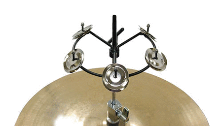 Hi-Hat Tambourine with Steel Jingles