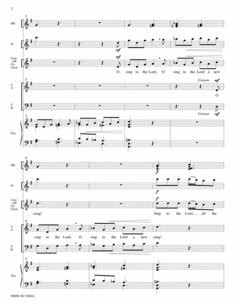 O Sing to the Lord a New Song (Full Score) image number null