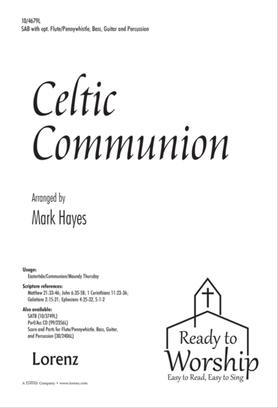 Celtic Communion 3-Part scores gallery preview page 1