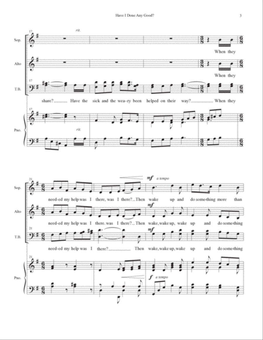 Have I Done Any Good in the World Today? Divisi scores gallery preview page 4