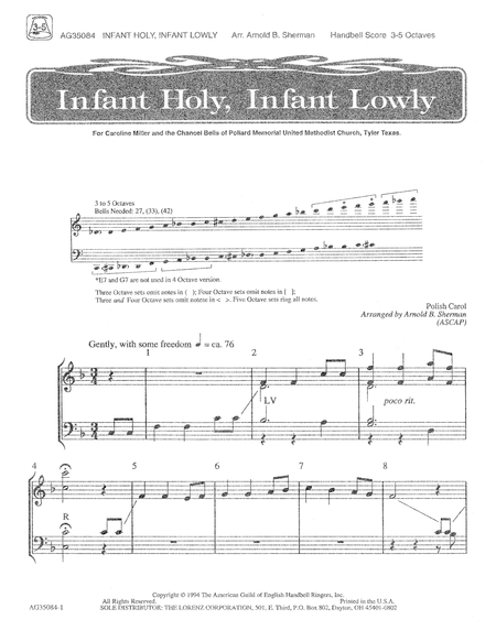 Infant Holy, Infant Lowly