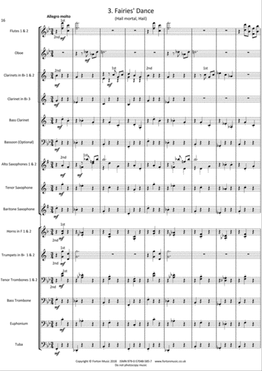 Midsummer Miniatures Concert Band scores gallery preview page 4