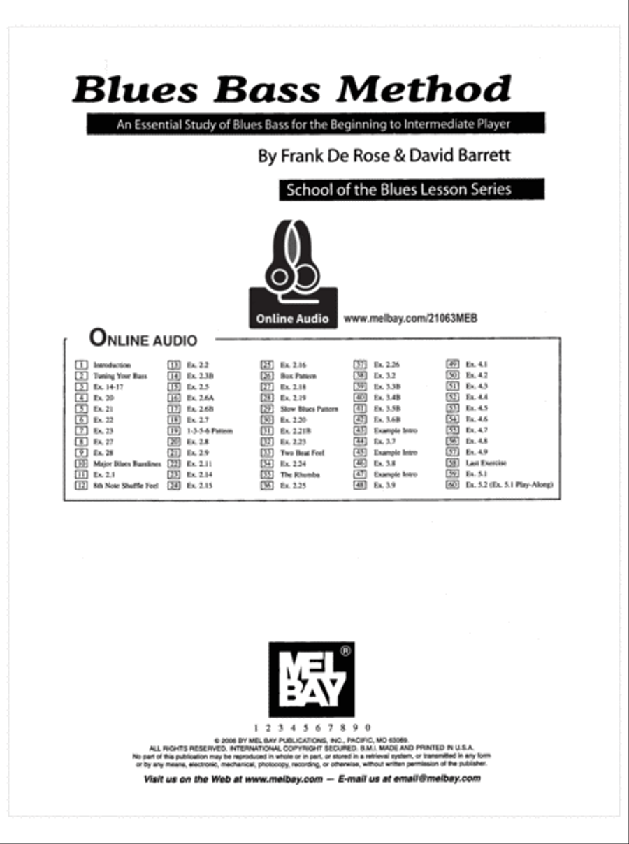 Blues Bass Method - School of the Blues Bass Guitar scores gallery preview page 2