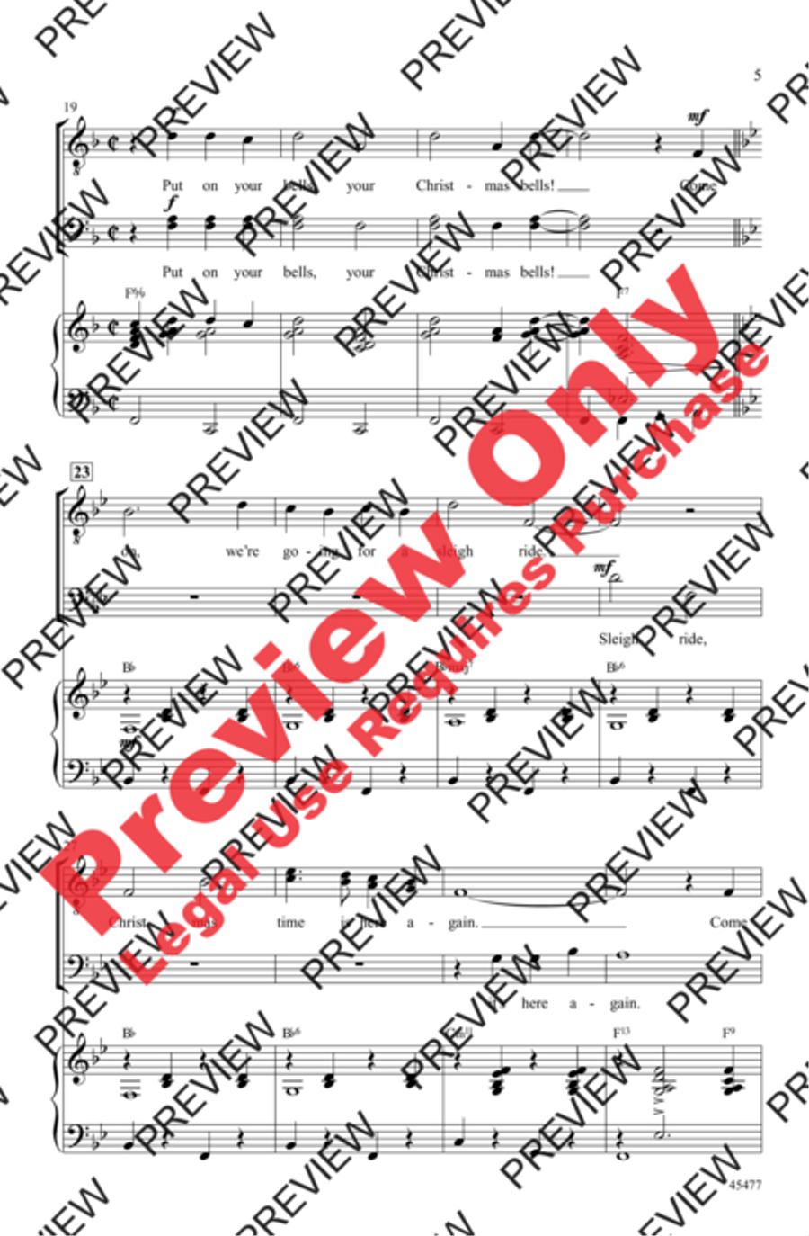 Kay Thompson's Jingle Bells Men's Choir scores gallery preview page 5