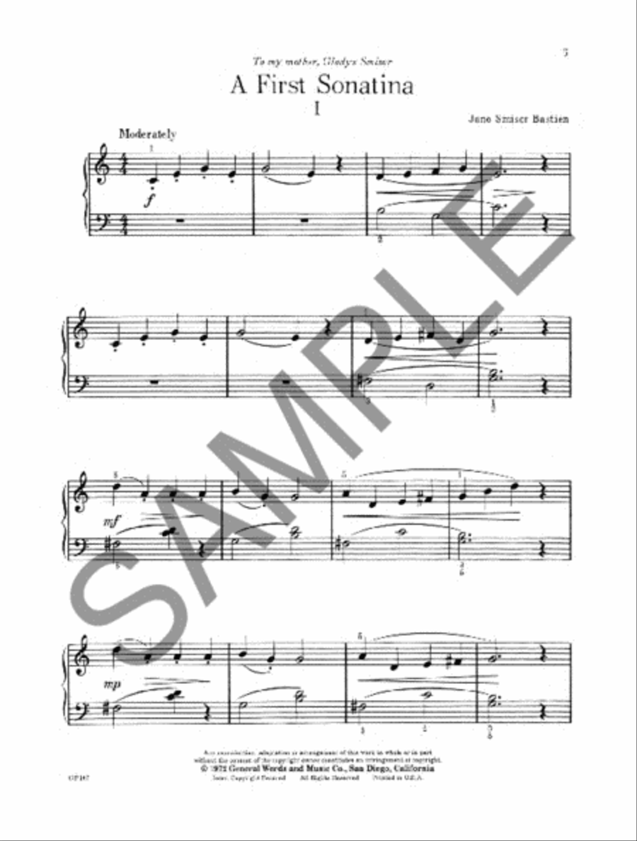 A First Sonatina Piano Method scores gallery preview page 2