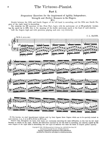 Hanon – Virtuoso Pianist in 60 Exercises – Complete by Charles-Louis Hanon Piano Method - Sheet Music