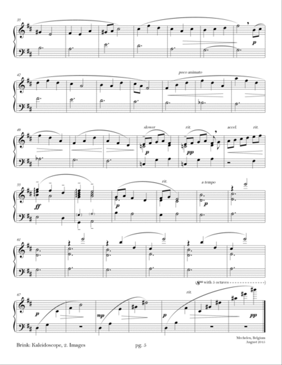 Kaleidoscope (suite for carillon) Glockenspiel scores gallery preview page 5