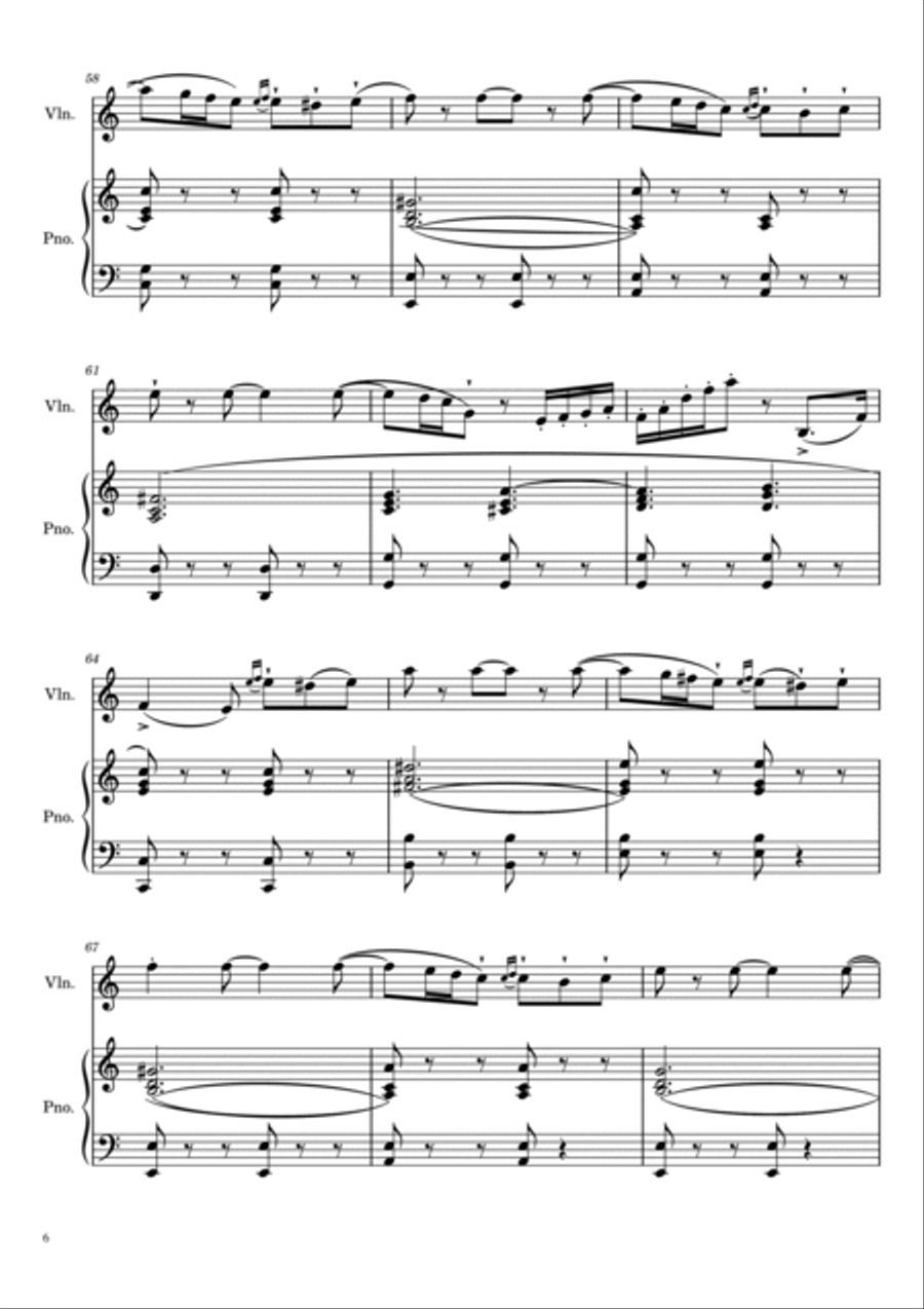 Saint Saëns - Introduction et Rondo Capriccioso Op.28 - For Piano and Violin Saint Saëns - Introduction et Rondo Capriccioso Op.28 - For Piano and Violin Violin Solo scores gallery preview page 6