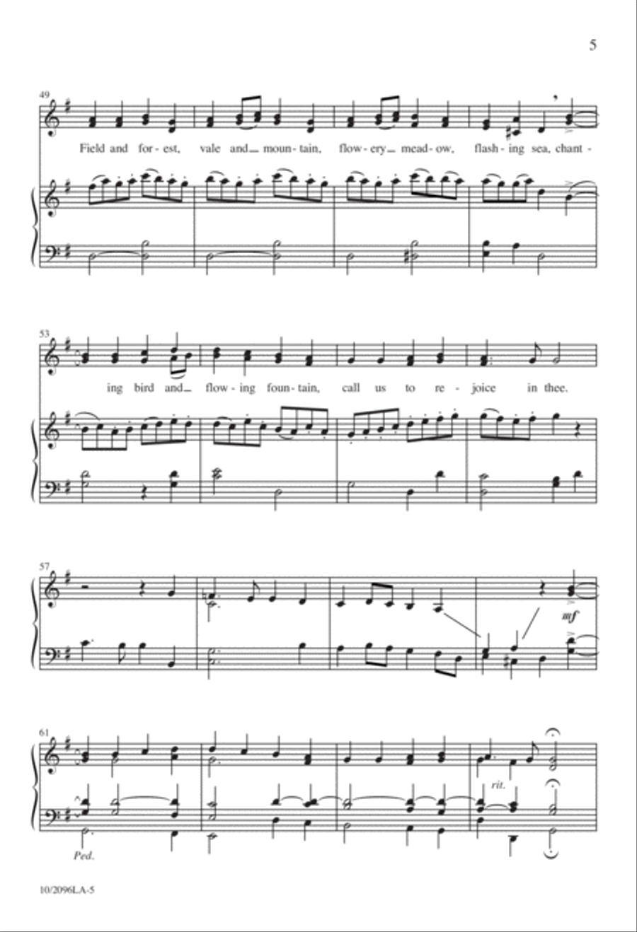 Joyful, Joyful, We Adore Thee 4-Part scores gallery preview page 5