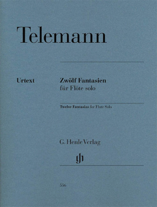Book cover for 12 Fantasias for Flute Solo TWV 40:2-13