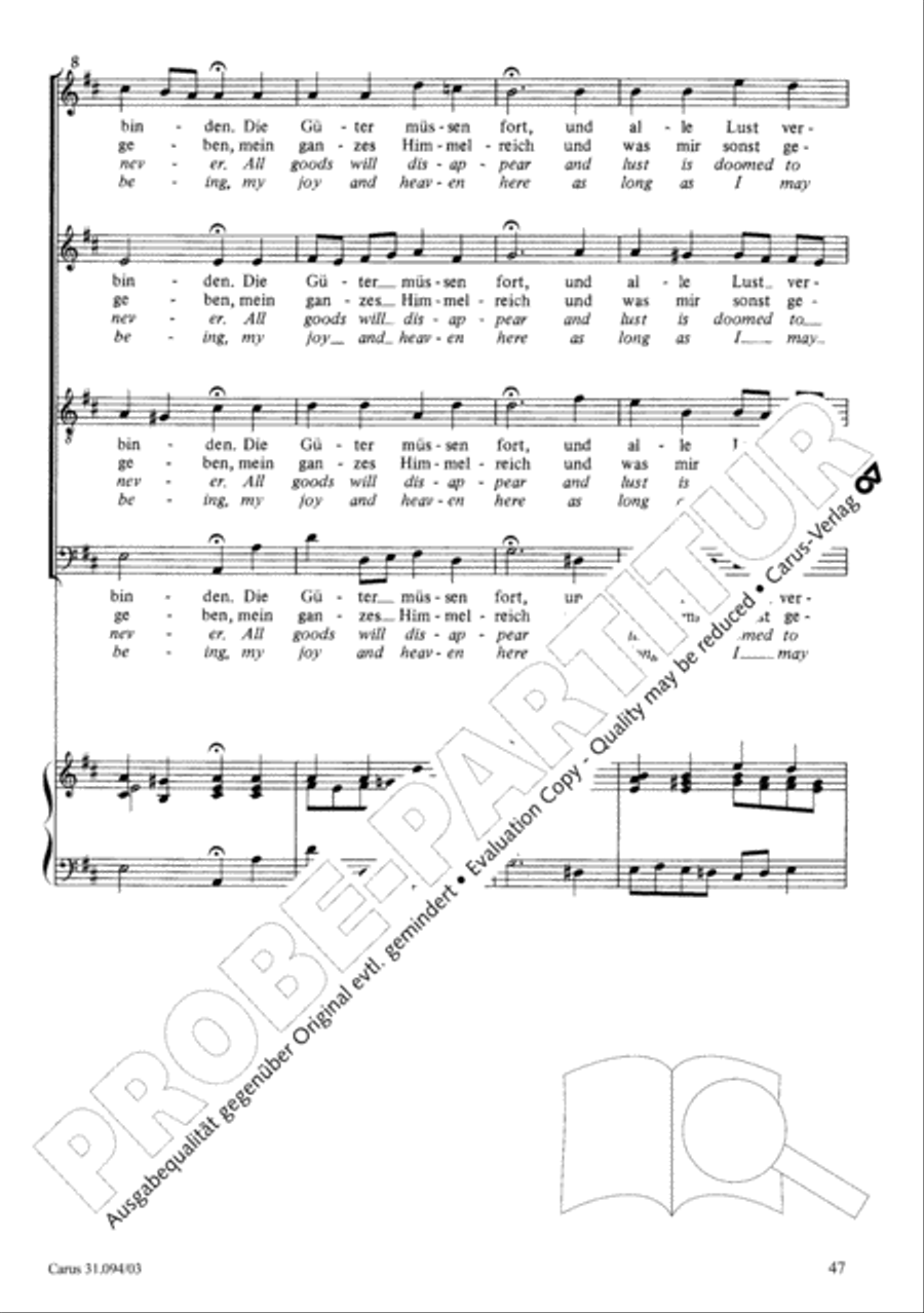 What has this world to give (Was frag ich nach der Welt) 4-Part scores gallery preview page 48
