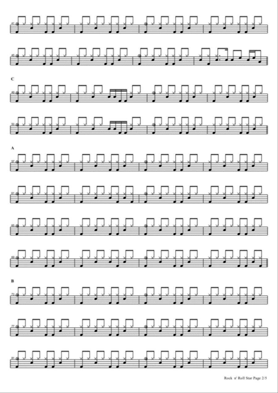 Rock 'n' Roll Star Drum Set scores gallery preview page 2