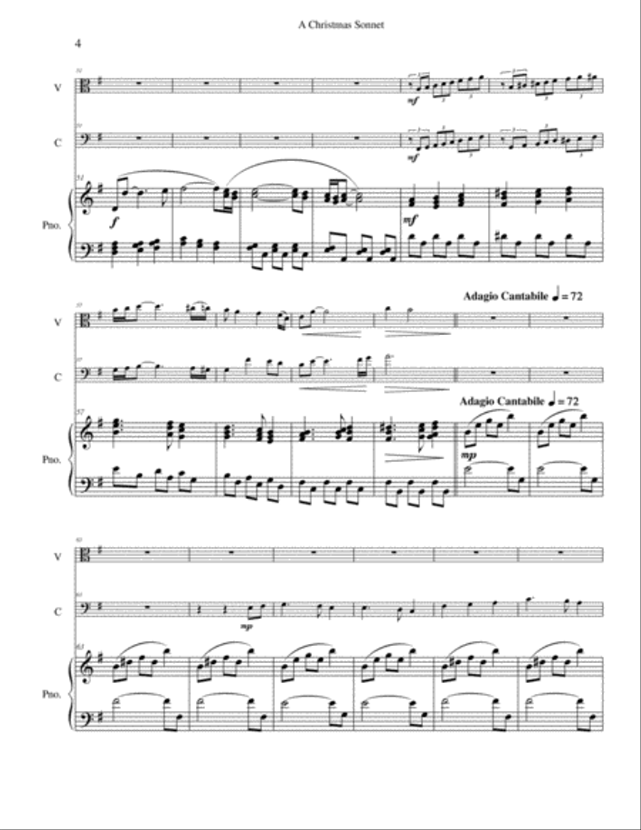 A Christmas Sonnet - Duet and Piano String Duet scores gallery preview page 6