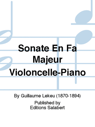 Sonate En Fa Majeur Violoncelle-Piano