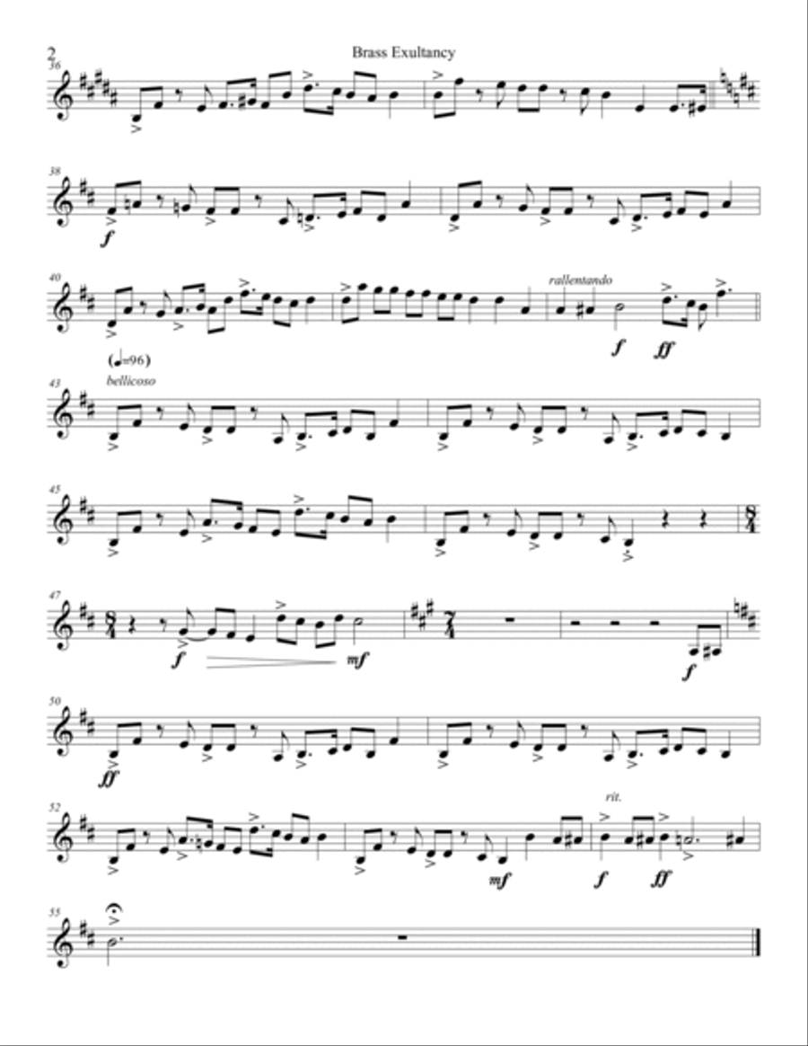 Brass Exultancy Brass Ensemble scores gallery preview page 5