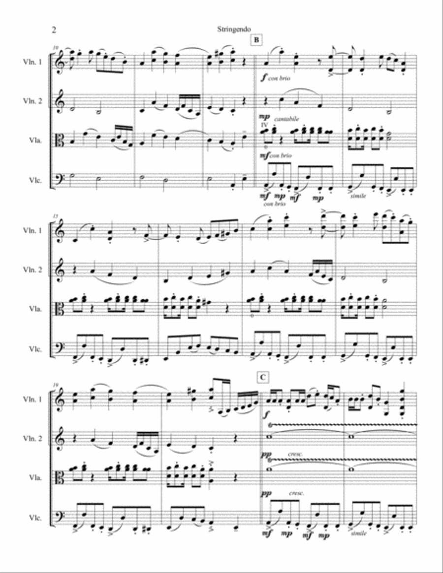 Stringendo - String Quartet String Quartet scores gallery preview page 3