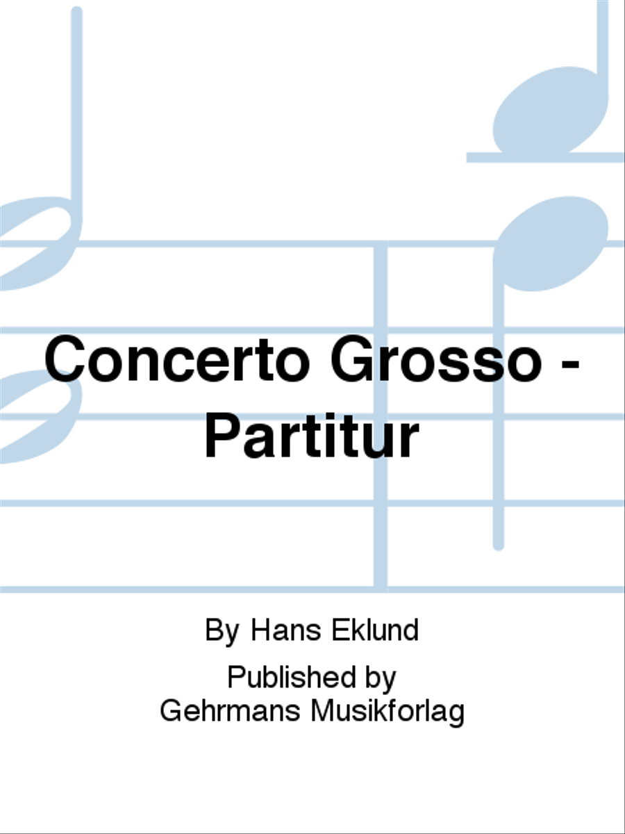 Concerto Grosso - Partitur Orchestra scores gallery preview page 1