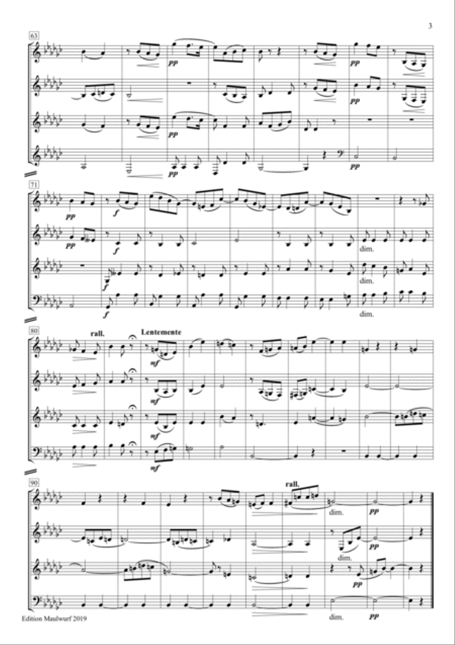 Romanza Romanza Brass Quartet scores gallery preview page 3