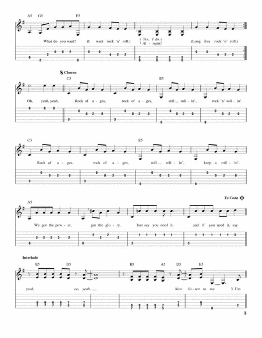 Rock Of Ages Acoustic Guitar scores gallery preview page 3