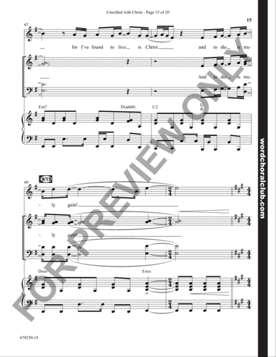 Crucified with Christ - Anthem 4-Part scores gallery preview page 15