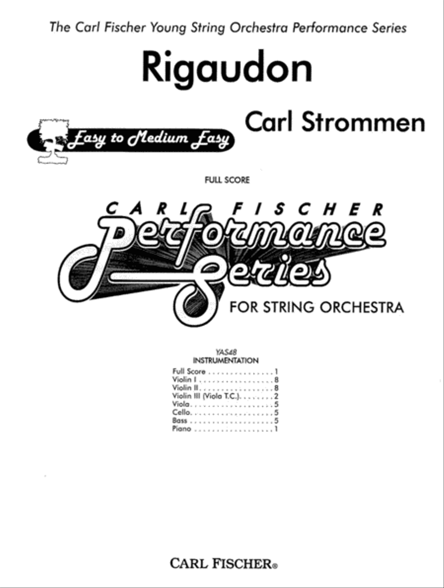 Rigaudon Rigaudon String Orchestra scores gallery preview page 1