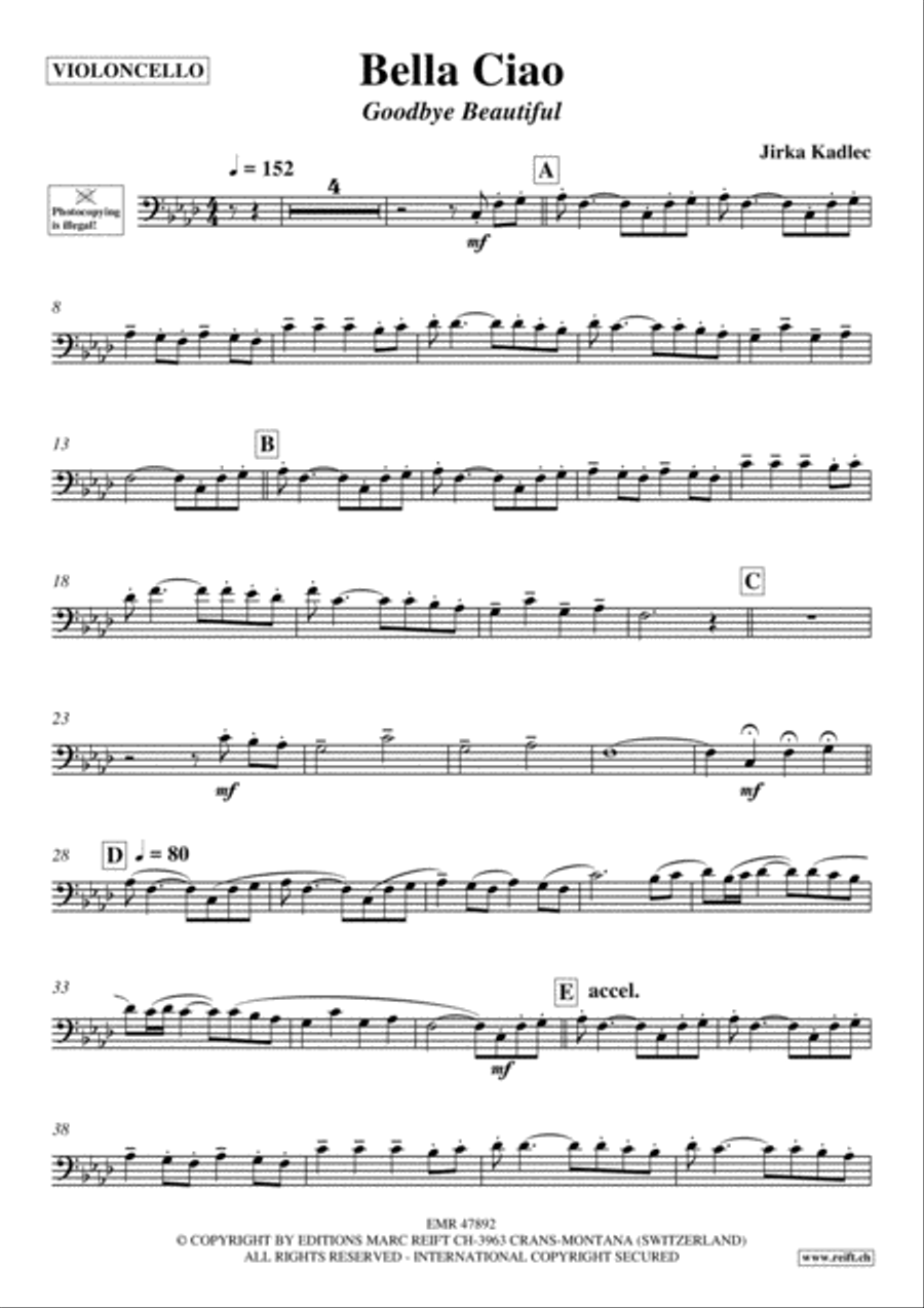 Bella Ciao Piano Accompaniment scores gallery preview page 2